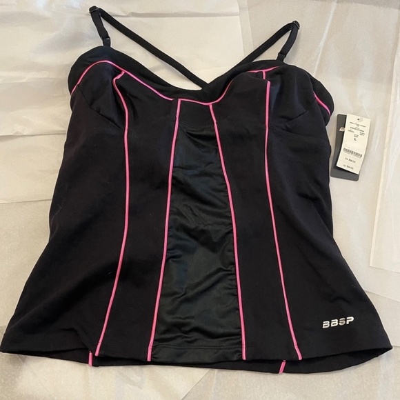 NWT! Bebe Bebe Sport Piping Corset Top LARGE - Picture 2 of 14